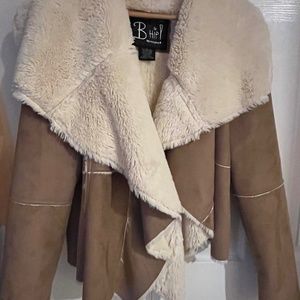 Faux Fur Suede Jacket